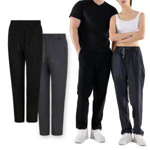 [1장+1장] 냉장고 트레이닝 쿨팬츠 여름 기능성 밴딩 와이드핏 팬츠 2color M~2XL
