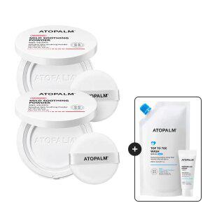 아토팜 마일드 수딩 파우더 23g 2개+[증정]탑투토워시250ml리필+수딩젤로션20ml
