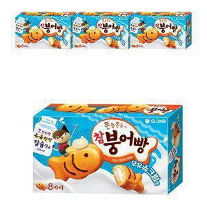오리온 참붕어빵 우유슈크림맛 29g, 8입, 4개