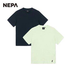 네파 여성 슬릿 롱 반팔 티셔츠 (루즈핏) 7K45375