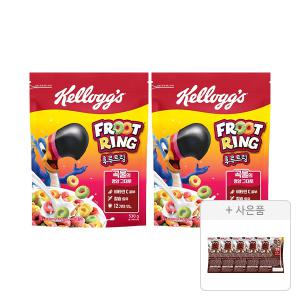 켈로그 후르트링 530g, 2개 + 증정(첵스초코 쿠키앤크림 30g, 5개)