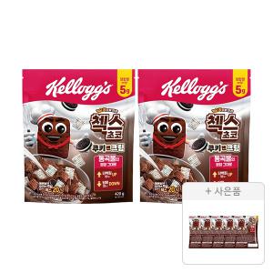 켈로그 첵스초코 쿠키앤크림 420g, 2개 + 증정(첵스초코 쿠키앤크림 30g, 5개)