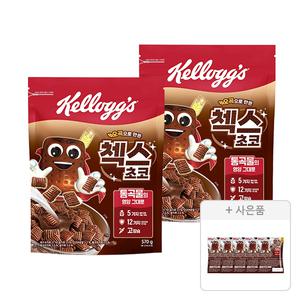 켈로그 오곡 첵스초코 570g, 2개 + 증정(첵스초코 쿠키앤크림 30g, 5개)