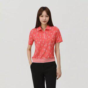 [PAT 여성] 플라워프린트 카라 티셔츠_1K45232