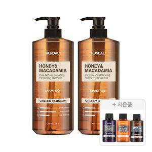 쿤달 네이처 샴푸 체리블라썸 1058ml, 2개+증정(바디워시 일랑일랑 100ml , 1개 +샴푸