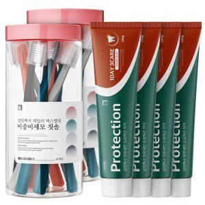 살림백서 하루세번 프로텍션 치약 250g 4개입 대용량 충치 예방 불소