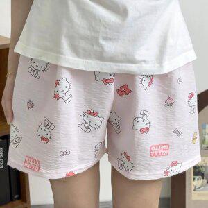 [반바지/긴바지] 딸기우유 헬로키티 잠옷 바지