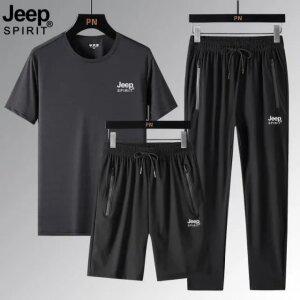 JEEP SPIRIT 여름 캐주얼 트레이닝복 세트 반바지 반팔티 조거팬츠 스포츠 운동복