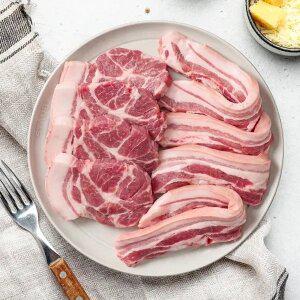 두근두근 제주한돈 모둠세트 1.2kg(삼겹살600g+목살600g)