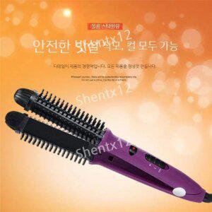 차홍볼륨고데기 미용실 롤 빗 스트레이트 뿌리 빗고데기 전문가용 다기능 무선 매직기