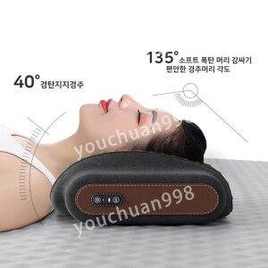 경추베개 안마기 온열찜질 목 어깨 진동 마사지기 메모리폼 베개