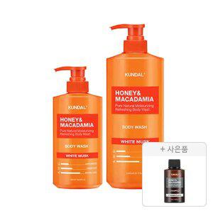 쿤달 네이처 바디워시 화이트머스크 1058ml, 1개+500ml, 1개+증정(샴푸 일랑일랑 100m