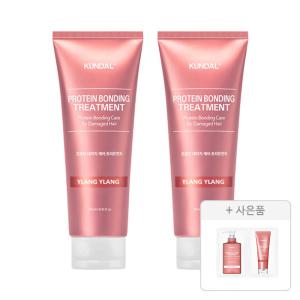 쿤달 프로틴 데미지 케어 트리트먼트 250ml 일랑일랑, 2개 + 증정 (쿤달 샴푸 + 트리트