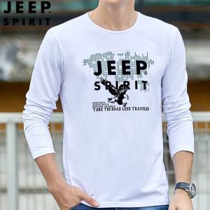 JEEP SPIRIT 지프 남성 빅사이즈 라운드 캐주얼 긴팔 코튼 면 티셔츠