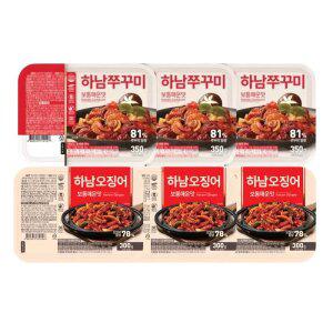 하남쭈꾸미 보통매운맛, 350g, 3개 + 하남오징어 보통매운맛, 300g, 3개