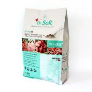 J2K 강아지 사료 건식 닥터소프트 치킨 노령견 3kg