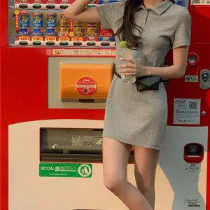 알디 골지 피케 카라 원피스 여름 여성 데일리룩 데이트룩