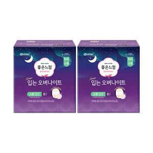 [좋은느낌] 입는 오버나이트 소형 8매, 2개
