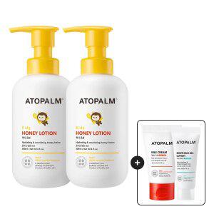 아토팜 키즈 허니 로션 300mlx2개+[증정]MLE크림30ml+수딩젤로션20ml