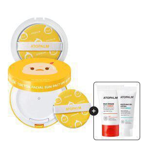 아토팜 톡톡 페이셜 선팩트 15g 1개 +리필 15g 1개+[증정]MLE크림30ml+수딩젤로션20ml