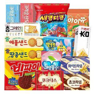 [내일도착]크라운 공식 맛있는 14종 구성 종합 간식 과자선물세트