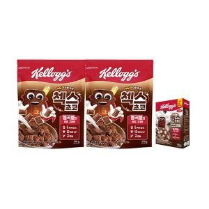켈로그 오곡 첵스초코 570g, 2개 + 증정(쿠키앤크림 120g, 1개)