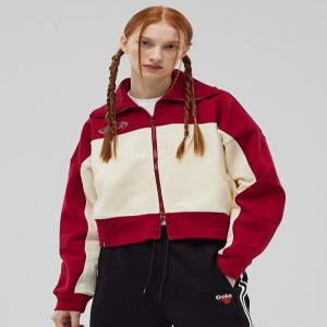 [GOLA] W COLOR BLOCK ZIP-UP SWEATSHIRTS [RED]