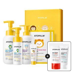 아토팜 키즈 목욕놀이 선물세트 (샴푸 460ml 1개 + 바디워시 460ml 1개 + 페이셜 클렌