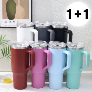 [2개세트] 괴물 대용량 1.18L 텀블러 빨대 포함 보온 보냉병 (3color)