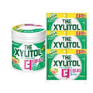 오리온 더자일리톨 용기, 102g, 1개 + 더자일리톨 리필 (1+1) 122g ,3개