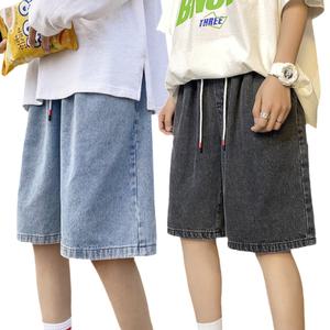 남자 5부 청반바지 여름용 버뮤다팬츠 허리밴딩
