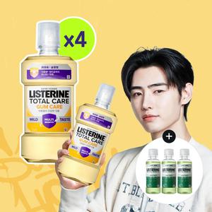 리스테린 토탈케어 검케어 마일드 750ml, 4개 + 증정(그린티 마일드 100ml, 3개)