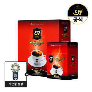 G7 퓨어블랙 라이트 160개입 + 퓨어블랙 라이트 25개입 구성 + G7 핸디 선풍기