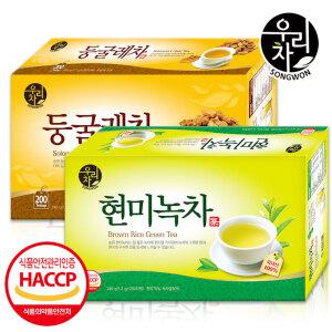 송원 현미녹차 200T+둥굴레차 200T