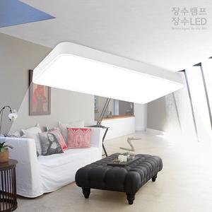 장수 LED 시스템 소프트 거실등 2등 50W 플리커프리 KC 삼성칩 작은방 거실 작은 국산 삼성칩