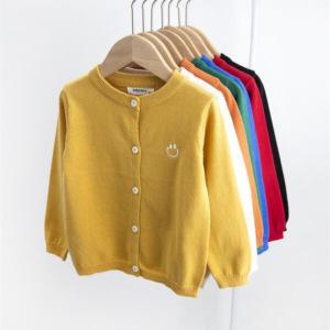 미소 니트 가디건 3color 9-15호 아동 남아 여아 어린이 키즈 유치원 봄 가을 스웨터 라운드 외투