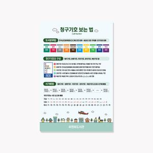 포맥스 8T UV인쇄 세로형 베이직 도서관 청구기호 보는 법 안내판
