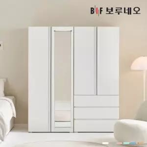 [착불] 리키 1600 O세트 옷장 이불장 안방 작은방 원룸 서랍 거울