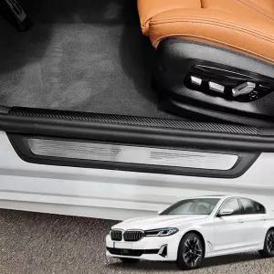 페이스리프트 BMW 5시리즈 도어스텝커버 발판몰딩 카본랩핑