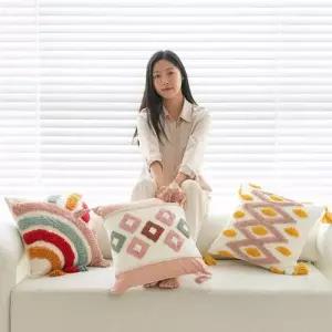 [텐바이텐]러프 소파 쿠션커버 45x45 레인핑크 C 2P