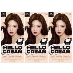 미쟝센 헬로크림 염색약 6WB 웜브라운 NEW X 3개 초기새치커버 퍼스널컬러