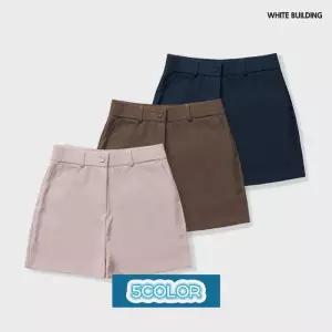 화이트빌딩 하이웨스트 여성 반바지 슬랙스 여자여름