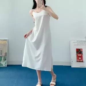[하프클럽/]여자 휴양지룩 뷔스티에 옆트임 하늘색 나시 롱원피스