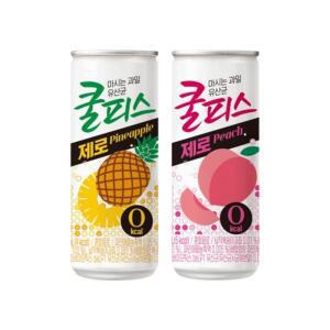동원 쿨피스 제로 230ml 2종 / 파인애플 15개 + 복숭아 15개 / 총 30개