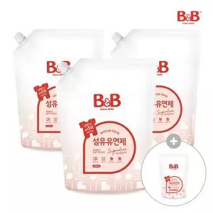 [비앤비][증정] 유아 섬유유연제 자스민 리필 1500ml X3개 (+유연제800ml증정)