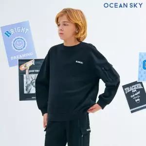 남아 유틸리티 기모 맨투맨 티셔츠-CFJB5133D03