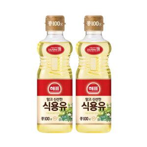 해표 콩기름 500ml  2개 식용유 업소용 튀김 기름 대두유 오일