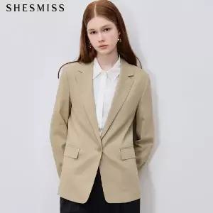 [쉬즈미스(SHESMISS)] 절제된 미니멀 린넨 블렌디드 베이직 재킷 (택가격: 398000원)