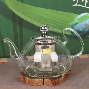 스텐거름망 유리 차주전자 티포트 다관 600ml