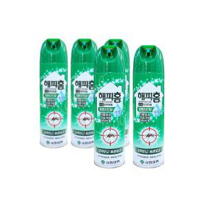 해피홈 수성 에어로솔 (피톤치드향.500ml ) x 5캔 - 모기파리살충제 킬라.스프레이